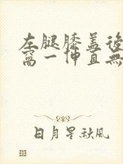 左腿膝盖后面腿窝一伸直无故筋疼