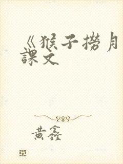 《猴子捞月亮》课文