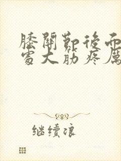 膝关节后面腿窝处大筋疼厉害是怎么回事封面
