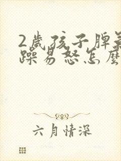 2岁孩子脾气暴躁易怒怎么办