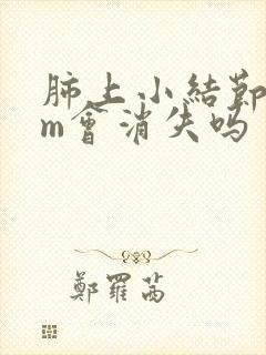 肺上小结节4mm会消失吗封面