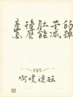 产后肚子的赘肉怎么能减掉