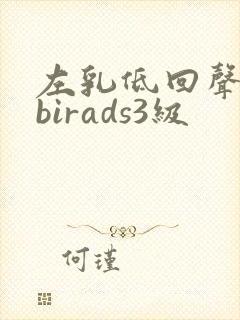 左乳低回声结节birads3级