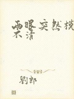 两眼突然模糊看不清