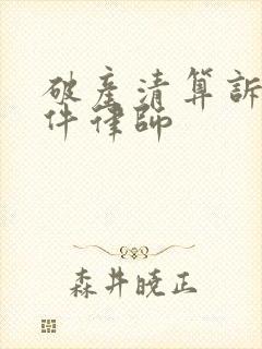 破产清算诉讼案件律师封面