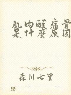 肌肉酸痛骨头痛是什么原因