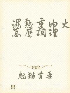 湿热重内火大该怎么调理