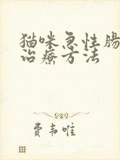 猫咪急性肠胃炎治疗方法封面
