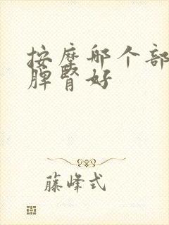 按摩哪个部位对脾肾好
