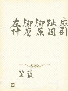 左脚脚趾麻木是什么原因引起的