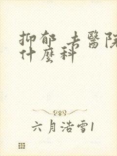 抑郁 去医院看什么科