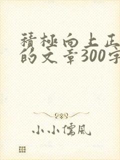 积极向上正能量的文章300字