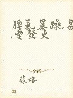 脾气暴躁,易怒,爱发火