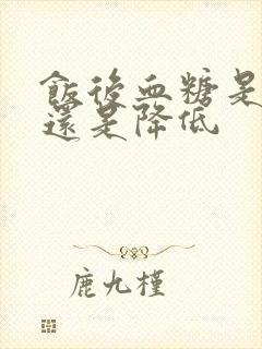 饭后血糖是升高还是降低