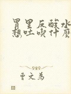 胃里反酸水恶心想吐吃什么药封面