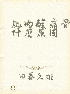 肌肉酸痛骨头疼什么原因