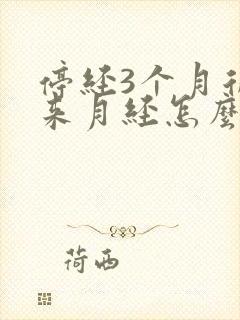 停经3个月后又来月经怎么回事