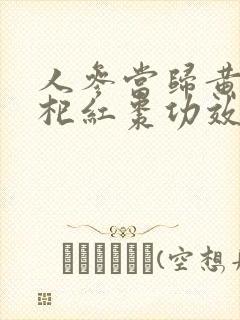 人参当归黄芪枸杞红枣功效与作用