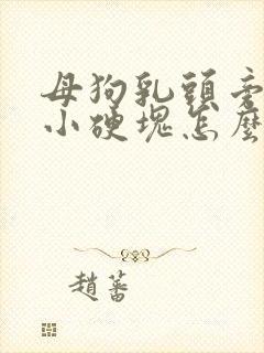 母狗乳头旁边有小硬块怎么回事