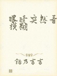 眼睛突然看不清模糊