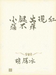 小腿出现红斑不痛不痒封面