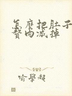 怎么把肚子上的赘肉减掉