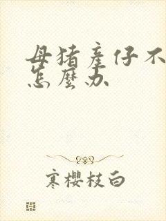 母猪产仔不喂奶怎么办