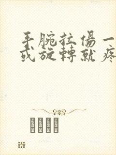 手腕拉伤一用力或旋转就疼封面