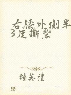 右膝外侧半月板3度撕裂