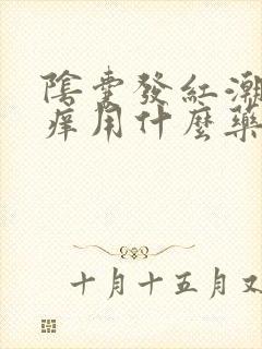 阴囊发红潮湿瘙痒用什么药
