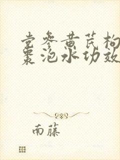 党参黄芪枸杞大枣泡水功效和作用