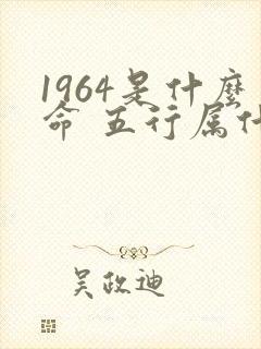 1964是什么命 五行属什么
