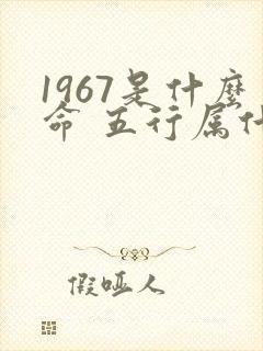 1967是什么命 五行属什么