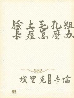 脸上毛孔粗大还长痘怎么办封面