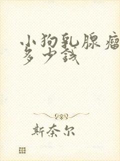小狗乳腺瘤手术多少钱
