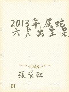 2013年属蛇六月出生是什么命