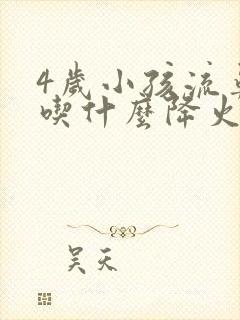 4岁小孩流鼻血吃什么降火