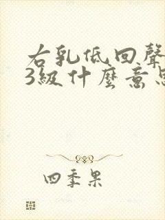 右乳低回声结节3级什么意思
