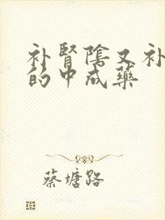 补肾阴又补肾阳的中成药