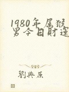 1980年属猴男今日财运如何