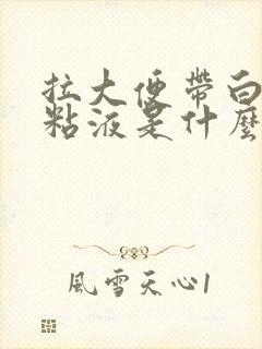 拉大便带白色的粘液是什么毛病呢