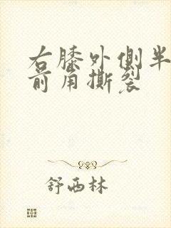 右膝外侧半月板前角撕裂