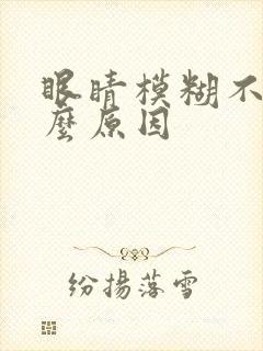 眼睛模糊不清什么原因