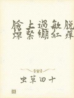 脸上过敏脱皮干燥紧绷红痒刺痛