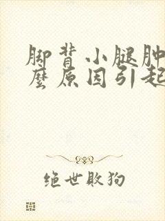 脚背小腿肿是什么原因引起的