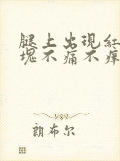 腿上出现红色斑块不痛不痒