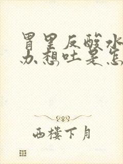 胃里反酸水怎么办想吐是怎么了