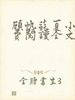 顾帆苏夏小说免费阅读全文