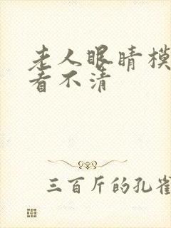 老人眼睛模糊 看不清