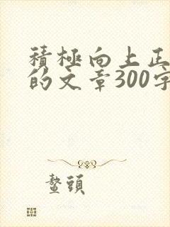 积极向上正能量的文章300字封面